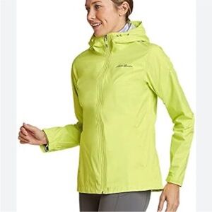 Eddie Bauer yellow rain jacket size XS